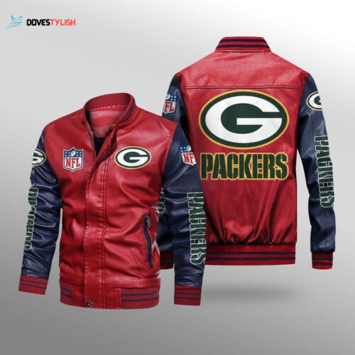 Green Bay Packers Leather Bomber Jacket