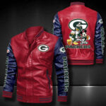 Green Bay Packers Leather Bomber Jacket