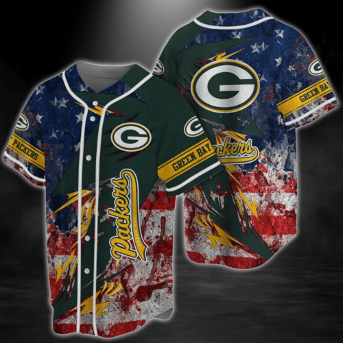 Green Bay Packers NFL Baseball Jersey Shirt For Fans