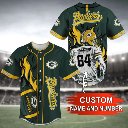 Green Bay Packers NFL Personalized Baseball Jersey Shirt For Men Women