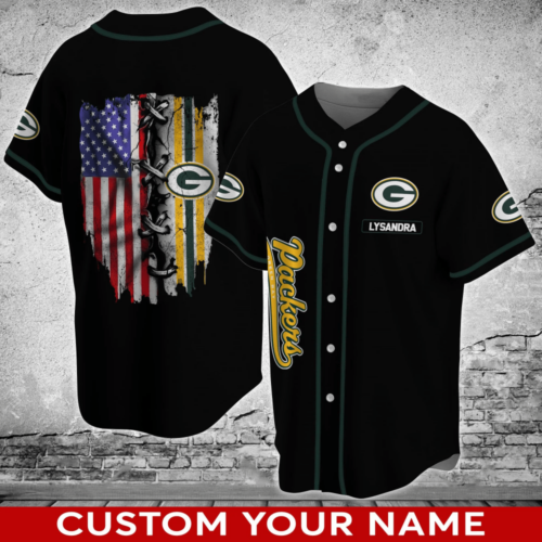 Green Bay Packers NFL Personalized Personalized Name Baseball Jersey Shirt For Men Women