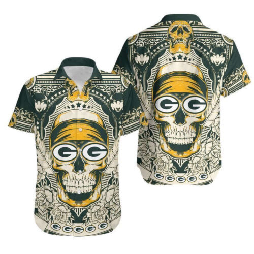 Green Bay Packers Skull NFL Gift For Fan Hawaii Shirt