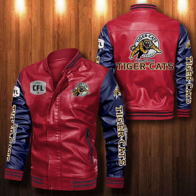 Hamilton Tiger-Cats Leather Bomber Jacket