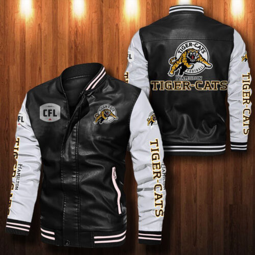 Hamilton Tiger-Cats Leather Bomber Jacket