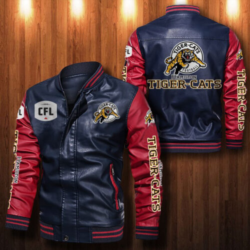 Hamilton Tiger-Cats Leather Bomber Jacket