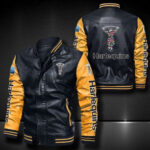 Harlequins Leather Bomber Jacket