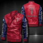 Harlequins Leather Bomber Jacket