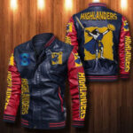 Highlanders Rugby Leather Bomber Jacket