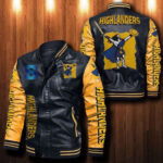 Highlanders Rugby Leather Bomber Jacket