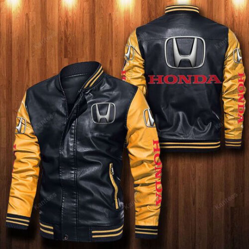 Honda Leather Bomber Jacket
