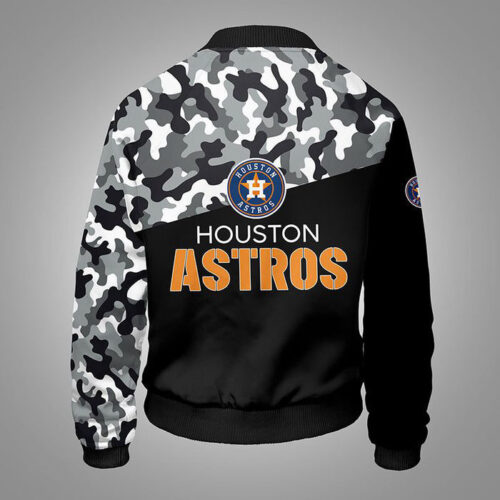Houston Astros Camouflage Orange Bomber Jacket