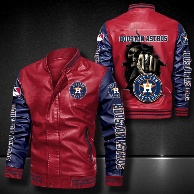 Houston Astros Leather Bomber Jacket