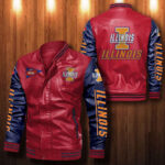 Illinois Fighting Illini Leather Bomber Jacket