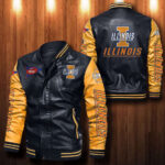 Illinois Fighting Illini Leather Bomber Jacket