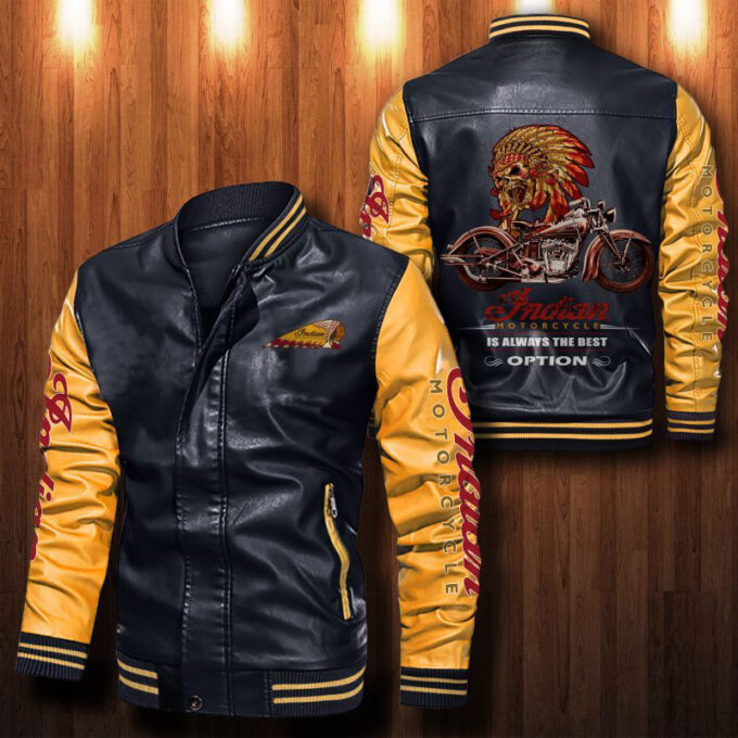 Indian Motorcycle Leather Bomber Jacket