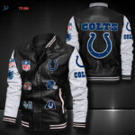 Indianapolis Colts Leather Bomber Jacket