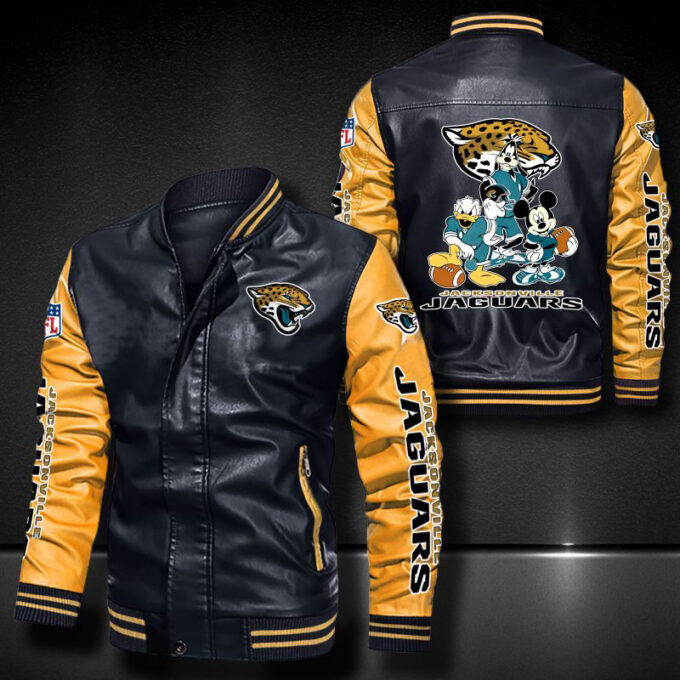 Jacksonville Jaguars Leather Bomber Jacket