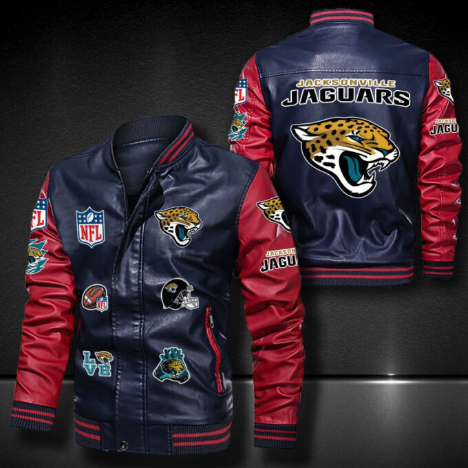 Jacksonville Jaguars Leather Bomber Jacket