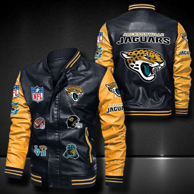 Jacksonville Jaguars Leather Bomber Jacket