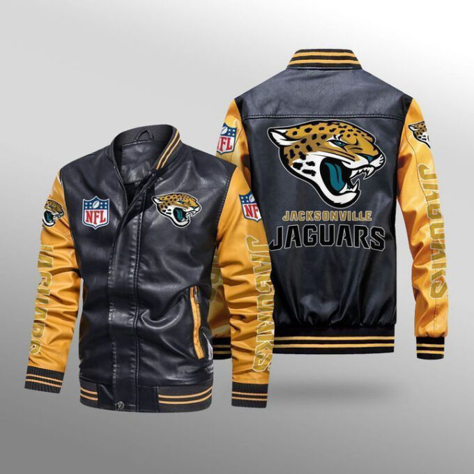 Jacksonville Jaguars Leather Bomber Jacket