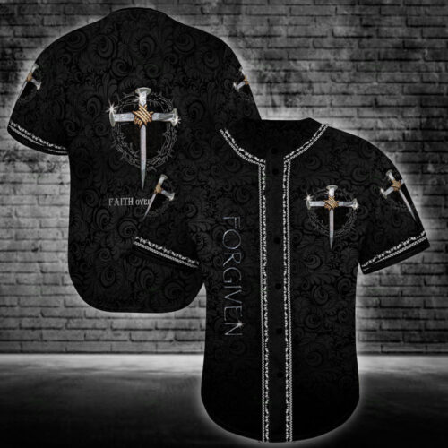Jesus Faith Over Faith Baseball Tee Jersey Shirt, Best Gift For Men Women