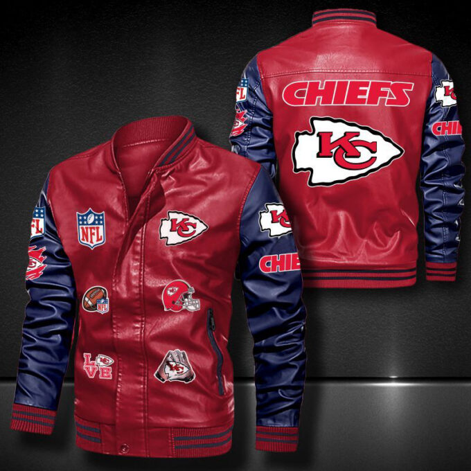 Kansas City Chiefs Leather Bomber Jacket