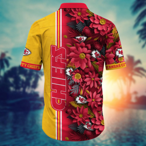 Kansas City Chiefs NFL Flower Hawaii Shirt   For Fans, Custom Summer Football Shirts