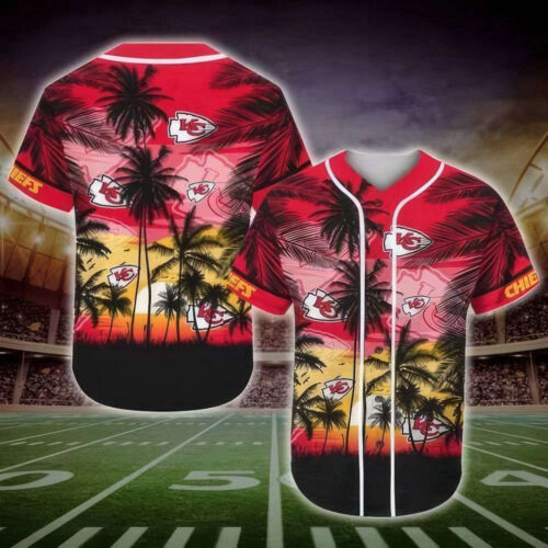 Kansas City Chiefs NFL Palm Tree Baseball Jersey Shirt  For Men Women