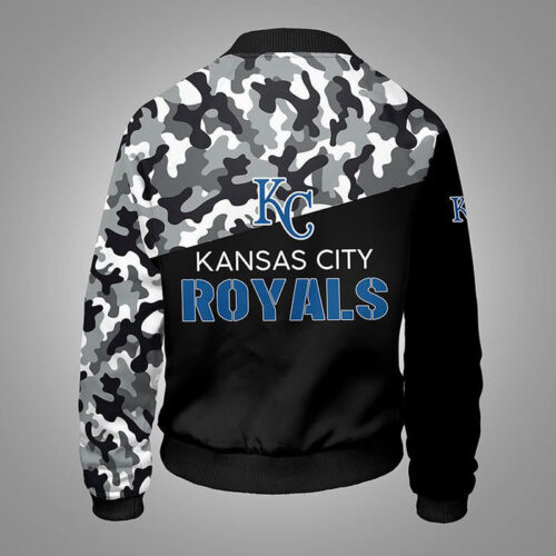 Kansas City Royals Camouflage Blue Bomber Jacket