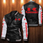 Kawasaki Leather Bomber Jacket