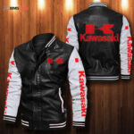 Kawasaki Leather Bomber Jacket