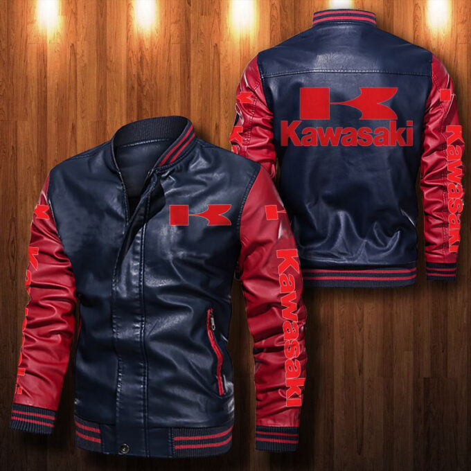 Kawasaki Leather Bomber Jacket