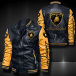 Lamborghini Leather Bomber Jacket