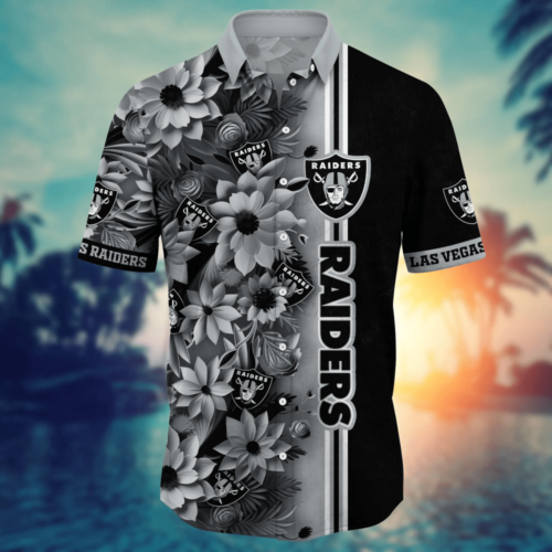 Las Vegas Raiders NFL Flower Hawaii Shirt   For Fans, Custom Summer Football Shirts
