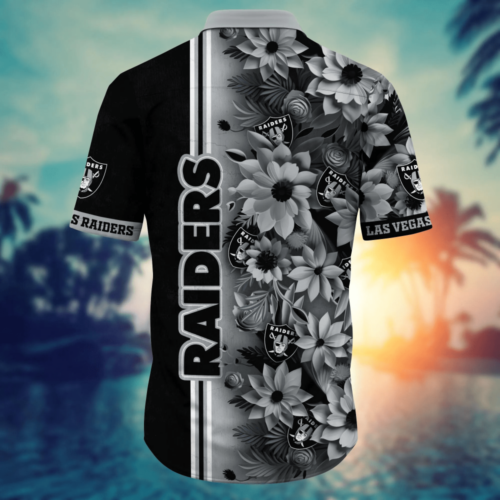 Las Vegas Raiders NFL Flower Hawaii Shirt   For Fans, Custom Summer Football Shirts
