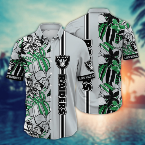 Las Vegas Raiders NFL Flower Hawaii Shirt   For Fans, Summer Football Shirts