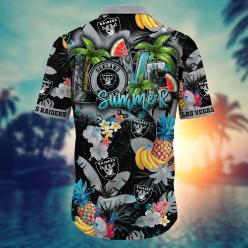 Las Vegas Raiders NFL Flower Hawaii Shirt  For Fans, Summer Football Shirts