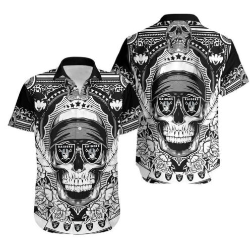 Las Vegas Raiders Skull Gift For Fan Hawaii Shirt