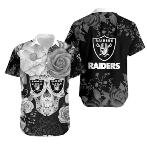 Las Vegas Raiders Skull NFL Gift For Fan Hawaiian Graphic Print For Men Women