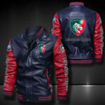 Leicester Tigers Leather Bomber Jacket