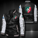 Leicester Tigers Leather Bomber Jacket