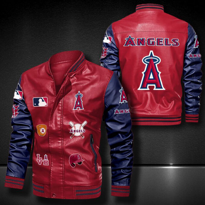 Los Angeles Angels Leather Bomber Jacket