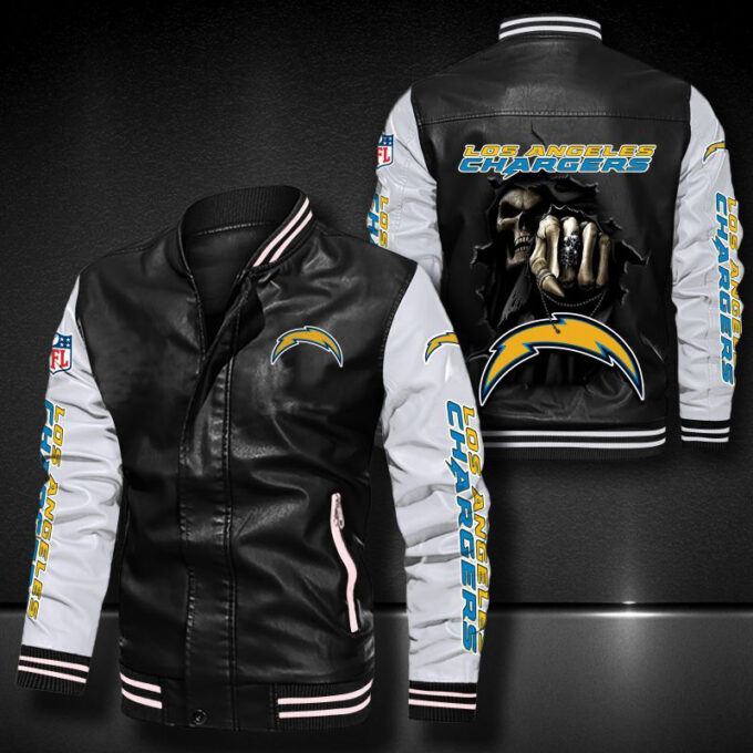 Los Angeles Chargers Leather Bomber Jacket