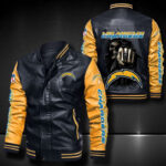 Los Angeles Chargers Leather Bomber Jacket