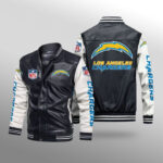 Los Angeles Chargers Leather Bomber Jacket