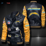 Los Angeles Chargers Leather Bomber Jacket