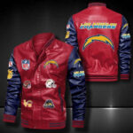 Los Angeles Chargers Leather Bomber Jacket