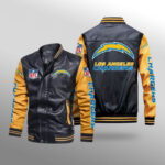 Los Angeles Chargers Leather Bomber Jacket