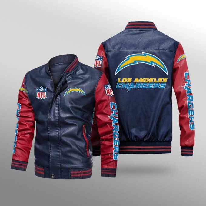 Los Angeles Chargers Leather Bomber Jacket