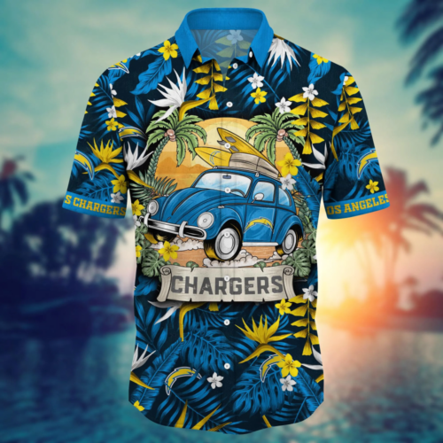 Los Angeles Chargers NFL Flower Hawaii Shirt  For Fans, Summer Football Shirts